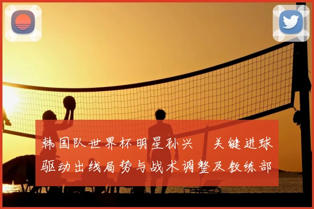 韩国队世界杯明星孙兴慜关键进球驱动出线局势与战术调整及教练部署